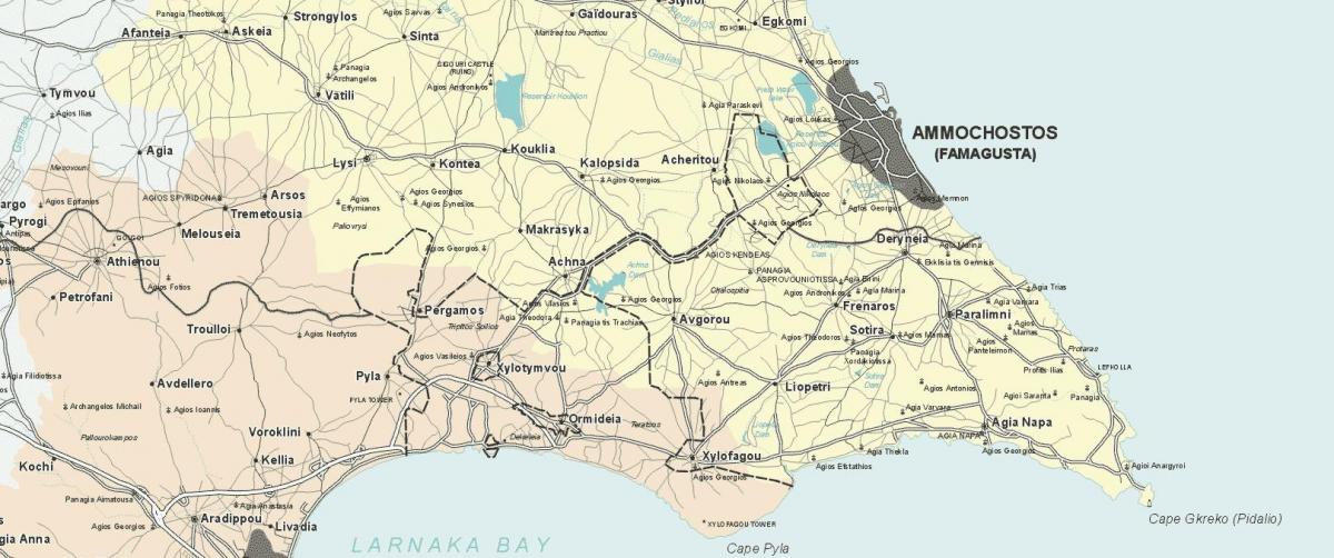 Mapa de ayia napa, Chipre