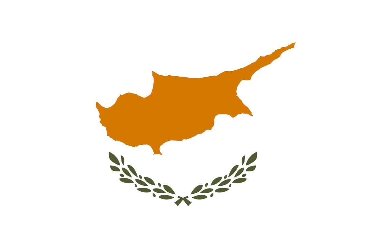 Mapa de Chipre bandeira