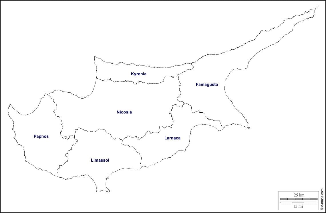 Mapa de Chipre estrutura de tópicos