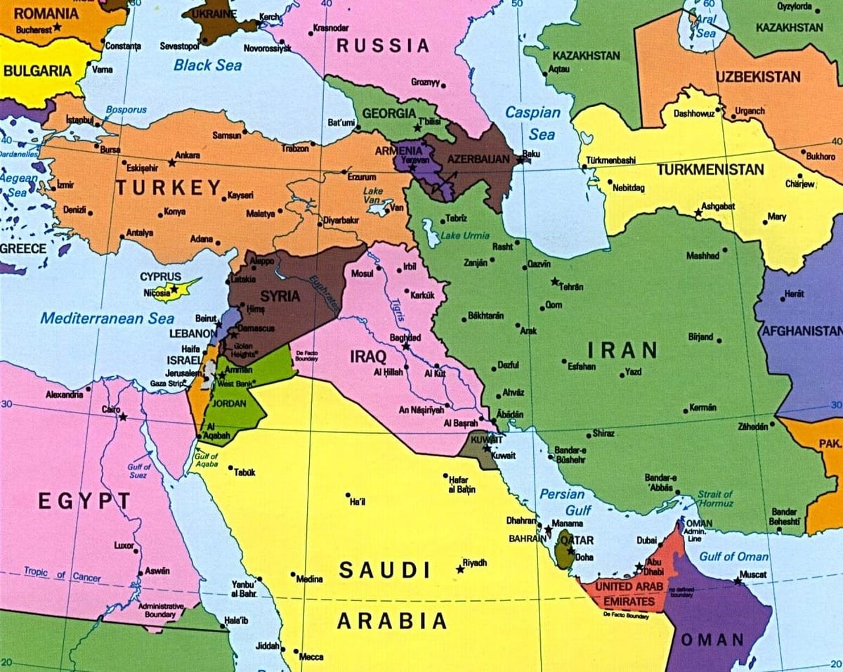 Mapa de Chipre oriente médio