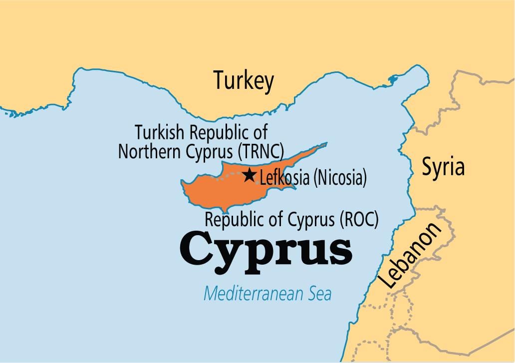 república de Chipre mapa