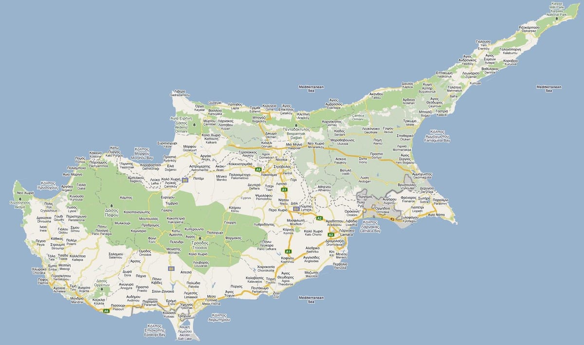 mapa de rua de peyia Chipre