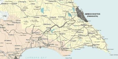 Mapa de ayia napa, Chipre
