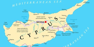 Capital de Chipre mapa