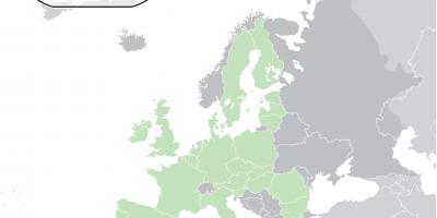 Mapa da europa mostrando Chipre