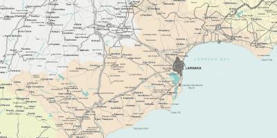 Mapa de larnaca, Chipre