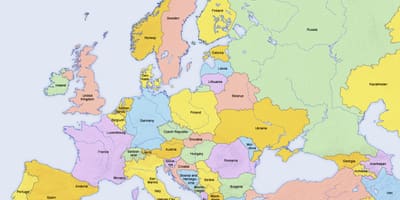 Mapa de Chipre e países vizinhos