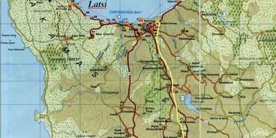 Mapa da polis área de Chipre